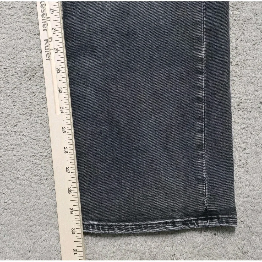 Levi's Men's 514 Straight Flex Jeans 40x30 Graphite Leather Patch Y2K EUC